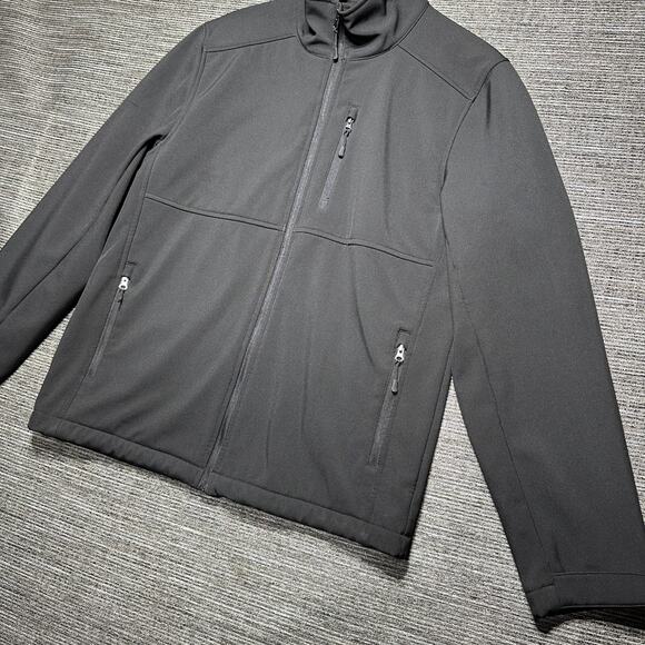 Outdoor Life Jacket Men's Medium Black Full Zip Softshell Full Zip - Picture 4 of 11